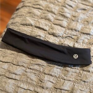 Lululemon Black Athletic Headband OS Yoga Running (A4)